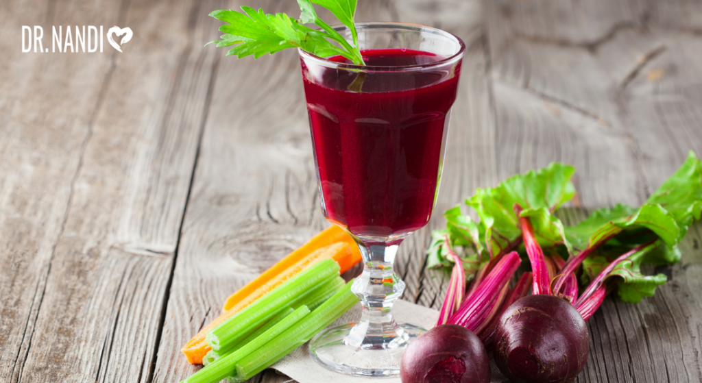 celery juice, beet juice