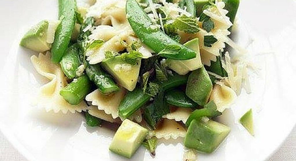 Asparagus Snap Pea and Avocado Pasta