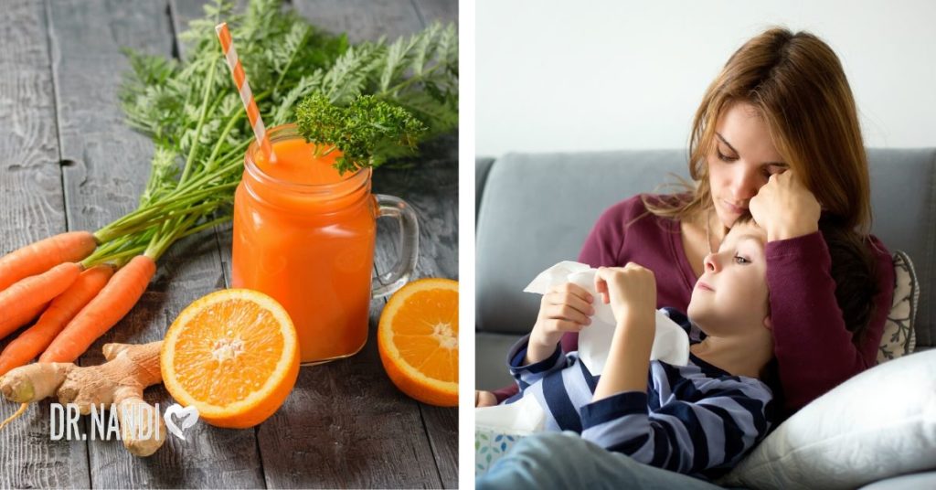 flu smoothie, orange smoothie