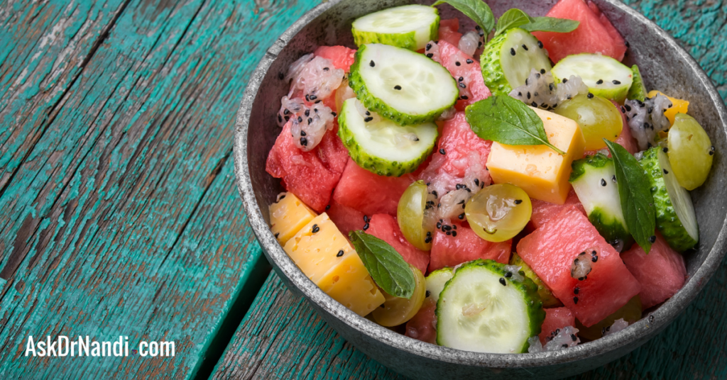 Watermelon, Cucumber Salad